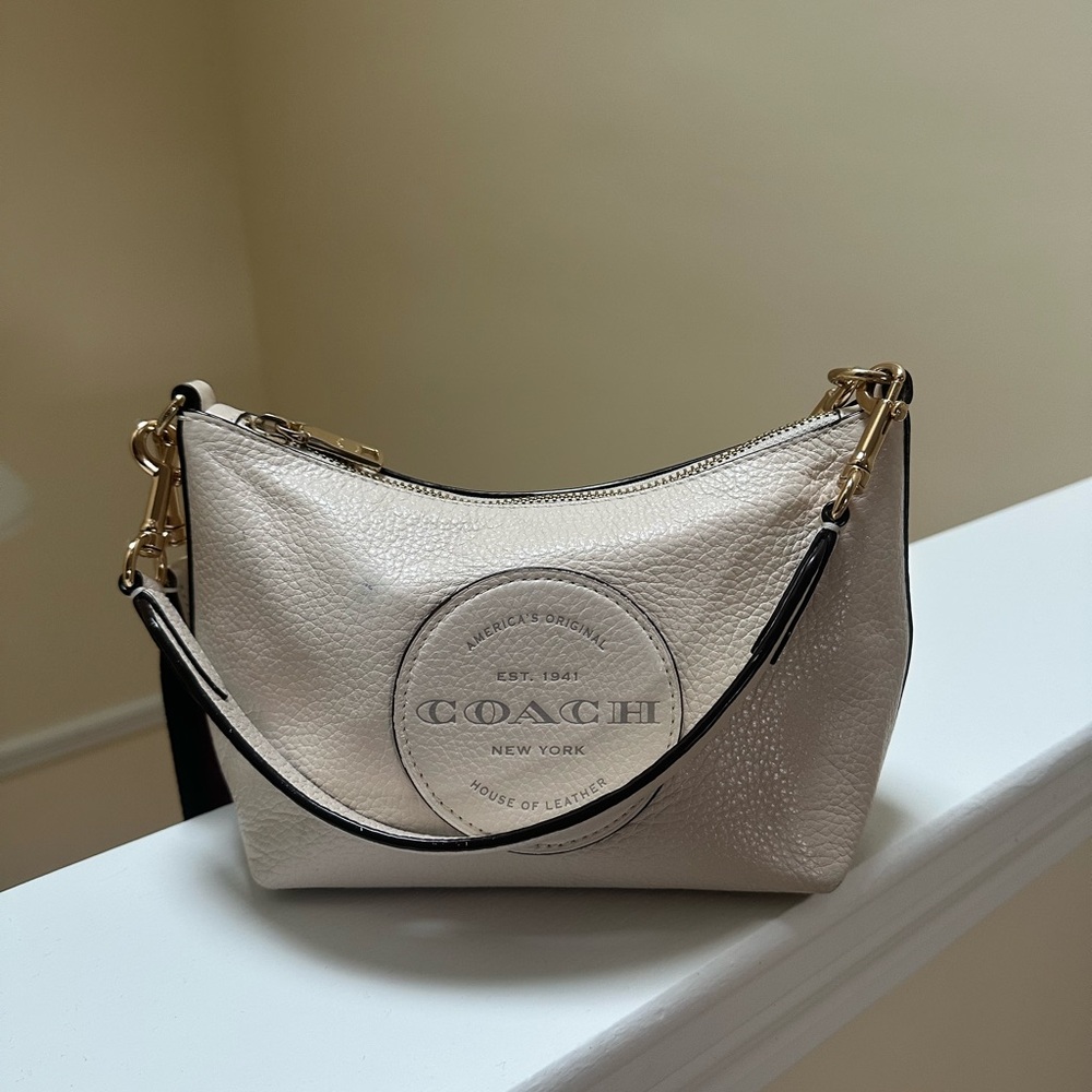 Coach Cream Leather small hobo crossbody